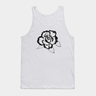 Black Affirmation Words Rose Tank Top